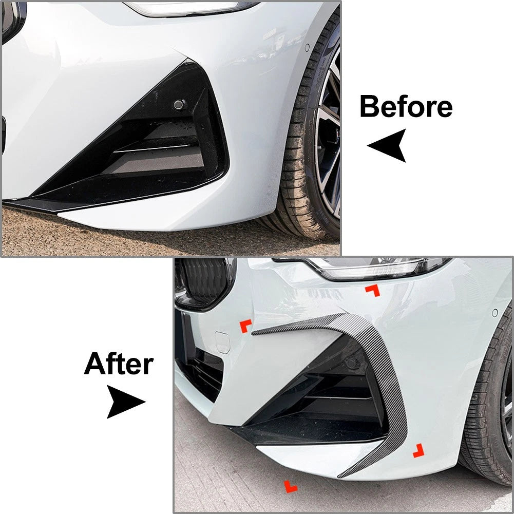 Carbon Look Front Side Air Vent Trim For BMW 2-Series G42 Coupe M Sport 2022-25