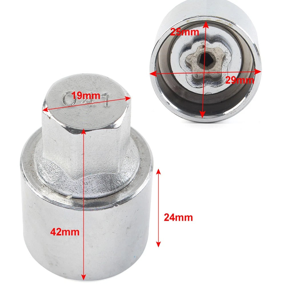 Wheel Lock Lugnut Anti-theft Screw Nut Removal Key Socket For BMW #41