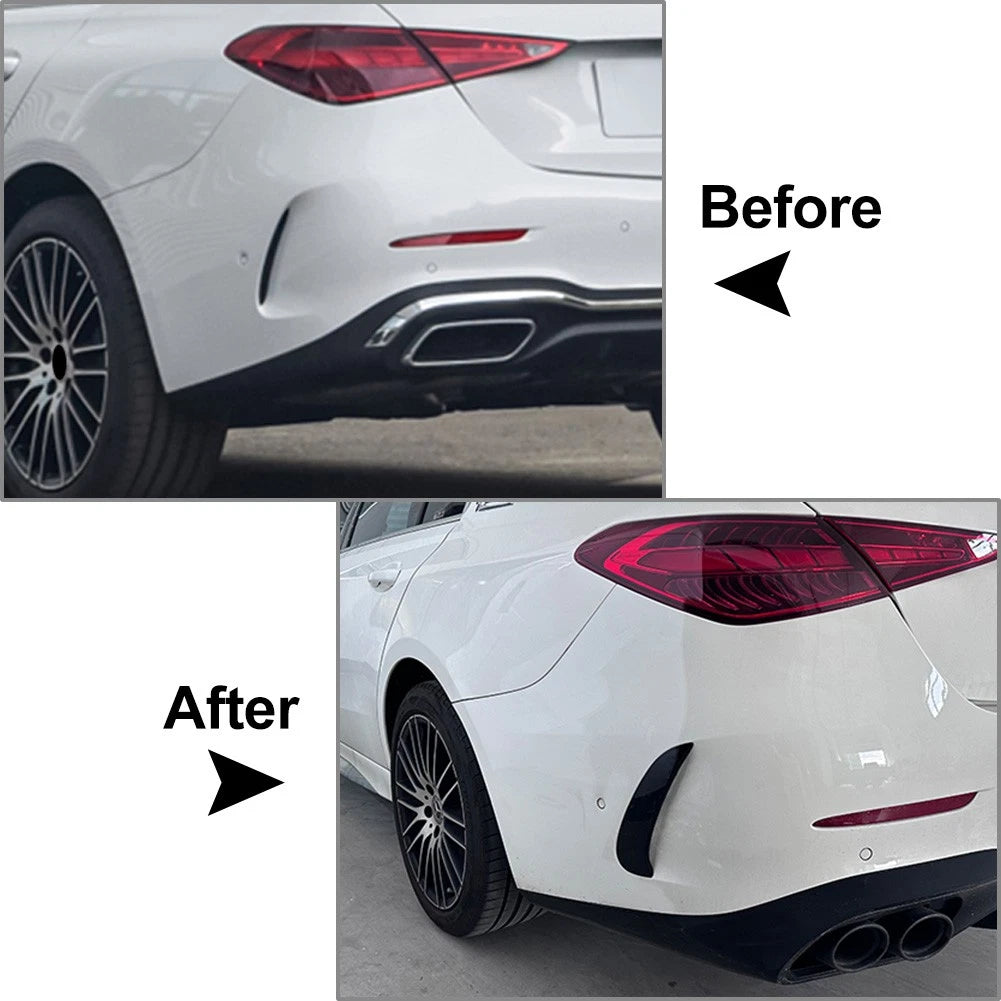 Rear Bumper Spoiler Lip Air Outlet Cover For Mercedes Benz C Class W206 2022-25