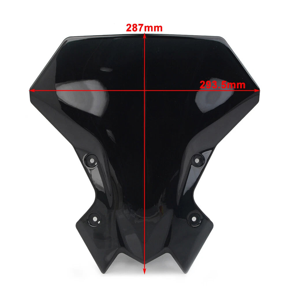 Windshield Windscreen Visor Deflector Cover For Kawasaki Z900 Z650 2020-23 Black