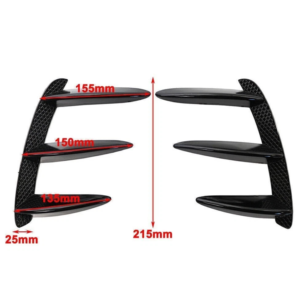 BLK Rear Bumper Spoiler Canard Air Vent For Mercedes Benz W176 A200 A250 A45