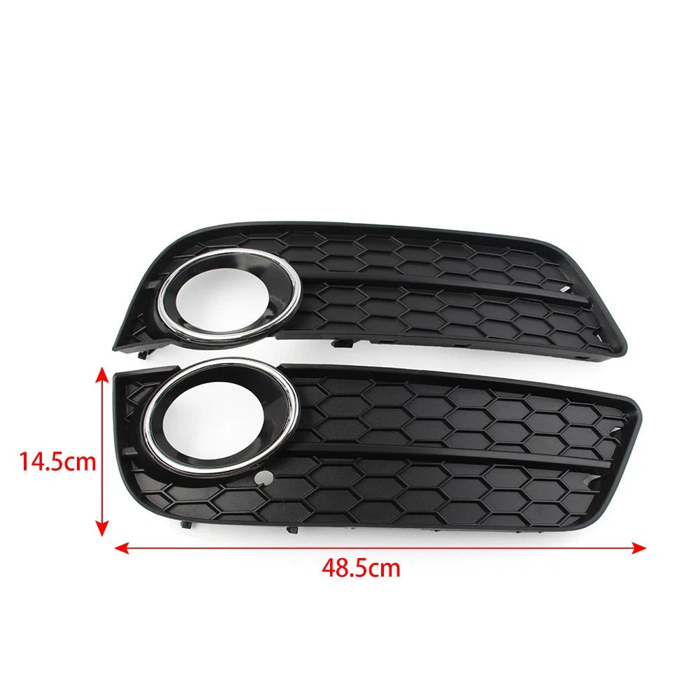 Right Front Bumper Fog Light Grille Cover With Chrome Ring For Audi A5 2008-2011