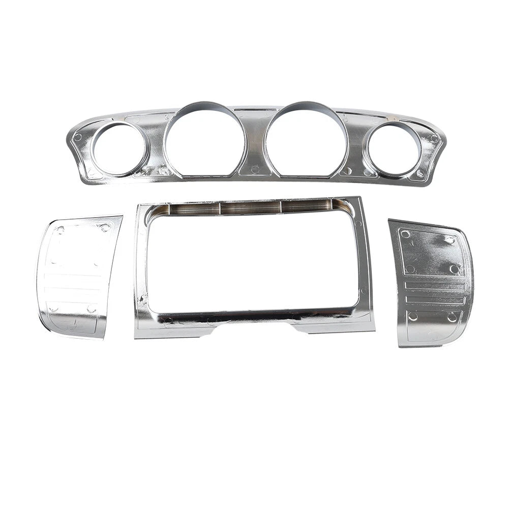 Tri Line Gauge Stereo Accent Trim Cover For Harley Touring Electra Street Glide