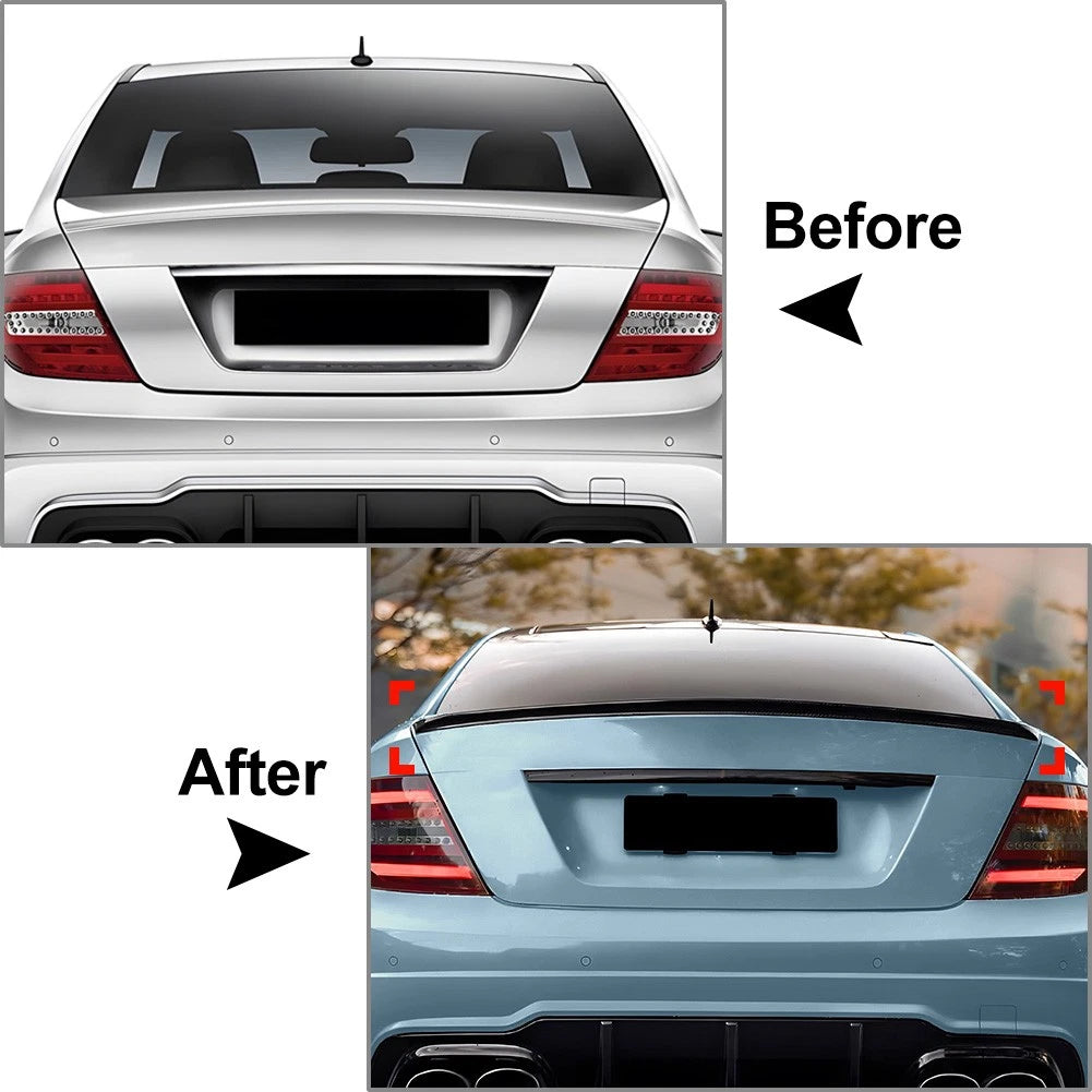 Rear Trunk Splitter Spoiler Wing For Benz C Class Coupe C204 2011-2014