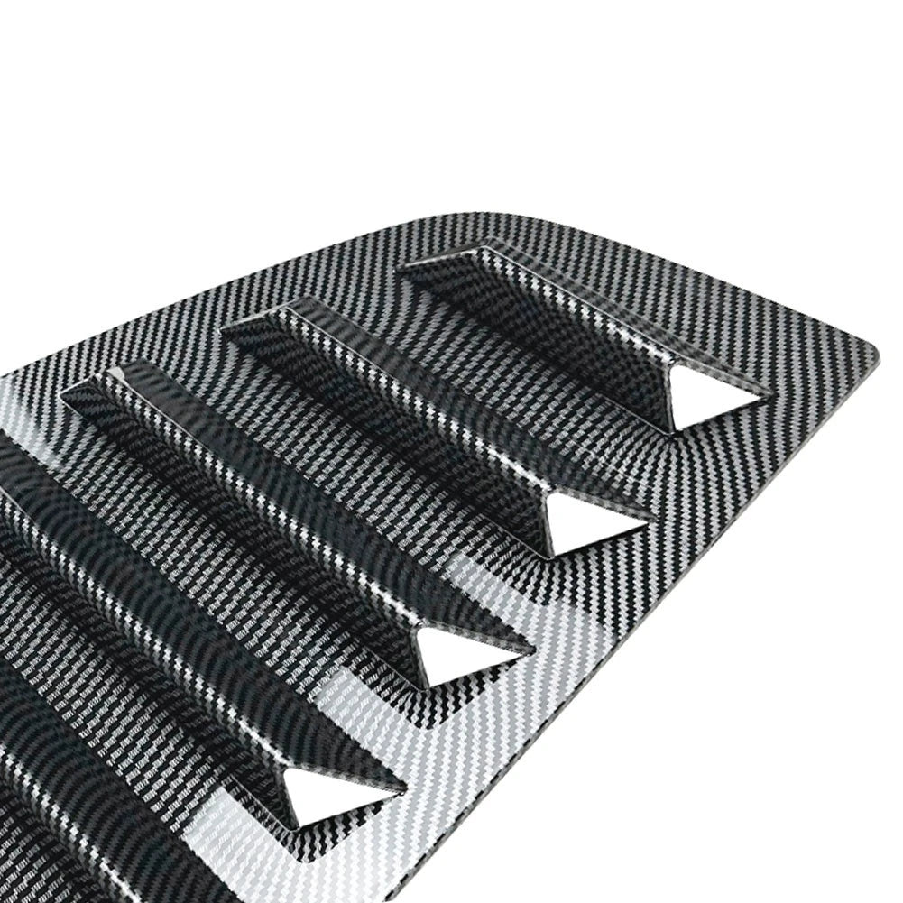 Carbon Fiber Look Rear Window Louver Shutter Cover For VW Golf MK5 2004-2008