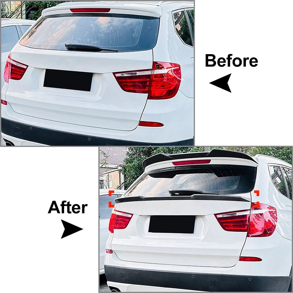 Glossy Black Rear Center Trunk Wing Rear Tail Spoiler Lip For BMW X3 F25 2011-17