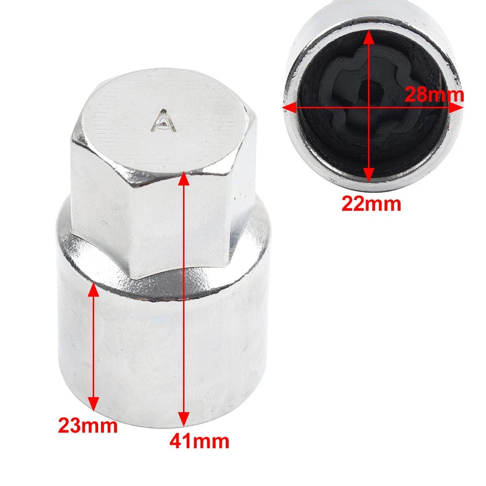 Wheel Lock Key Lug Nuts Anti Theft Wheel Lock Key For Ford Mustang F-150 #H