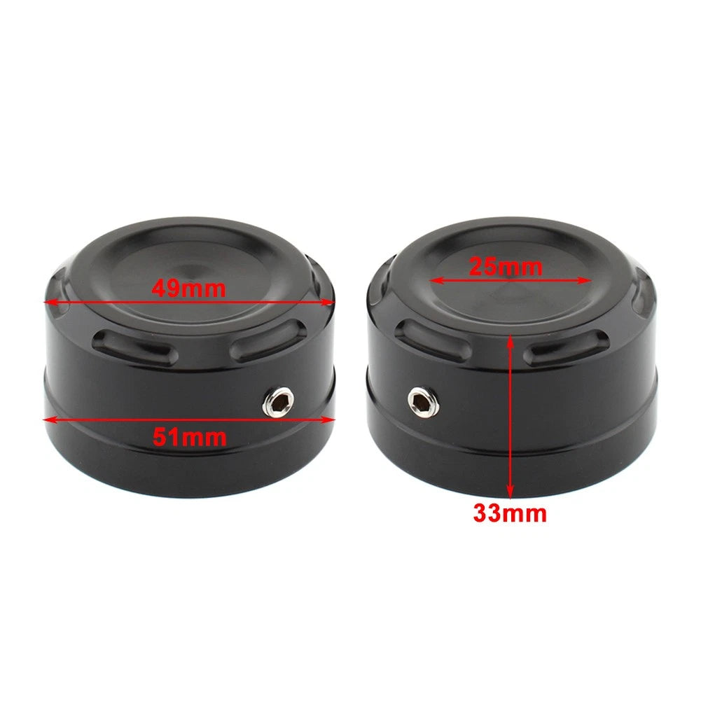 2x Rear Axle Bolt Nut Cap Cover For Harley Softail 2018-23 Aluminium Alloy Black