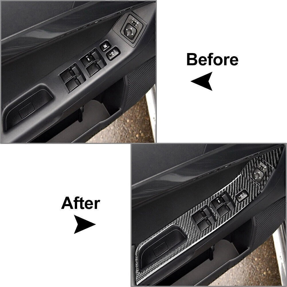 9 Pcs Window Lift Switch Panel Cover Fit Mitsubishi Lancer EVO X MR 2008-2015 14