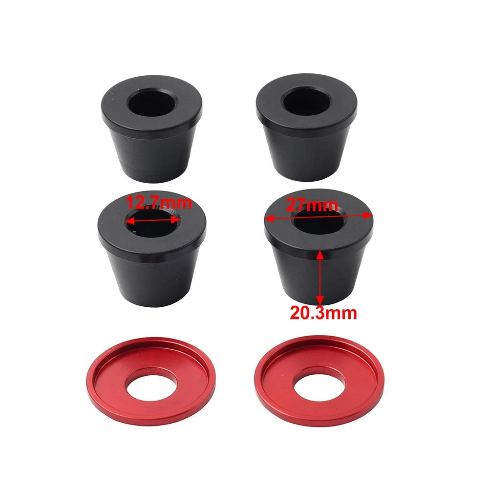 Handlebar Clamp Mount Bushings For CRF YZF RMZ KLX KX Dirt Pit Red+Black