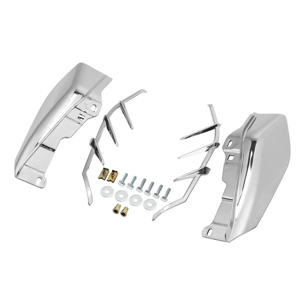 Chrome Mid-Frame Air Deflector Trim For Harley Touring Street Road Glide 09-23