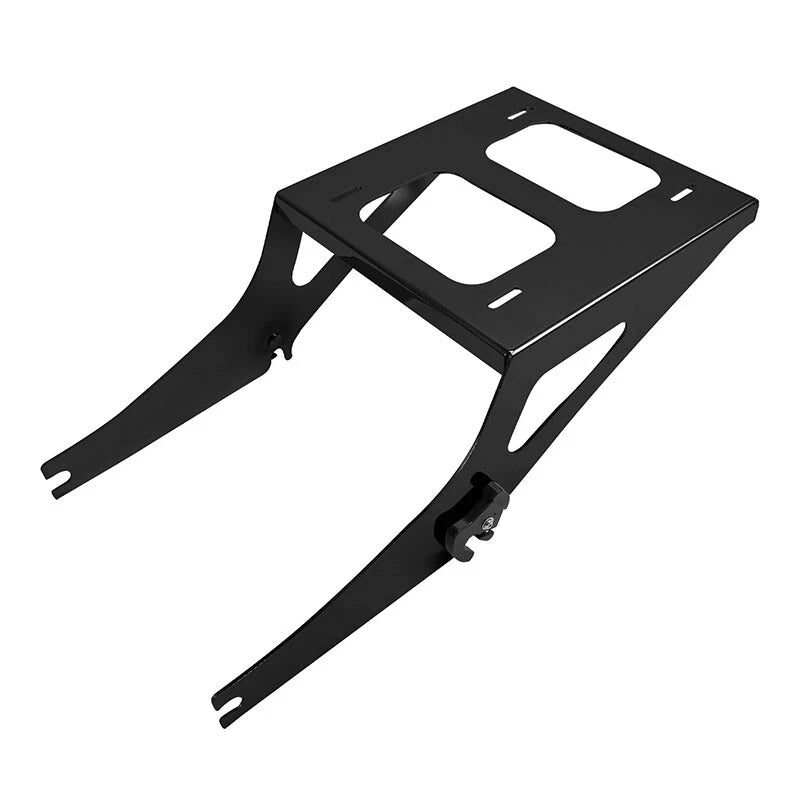 Chopped Trunk Two Up Mount Rack Backrest Pad Fit For Harley Fat Boy 2008-2016 15