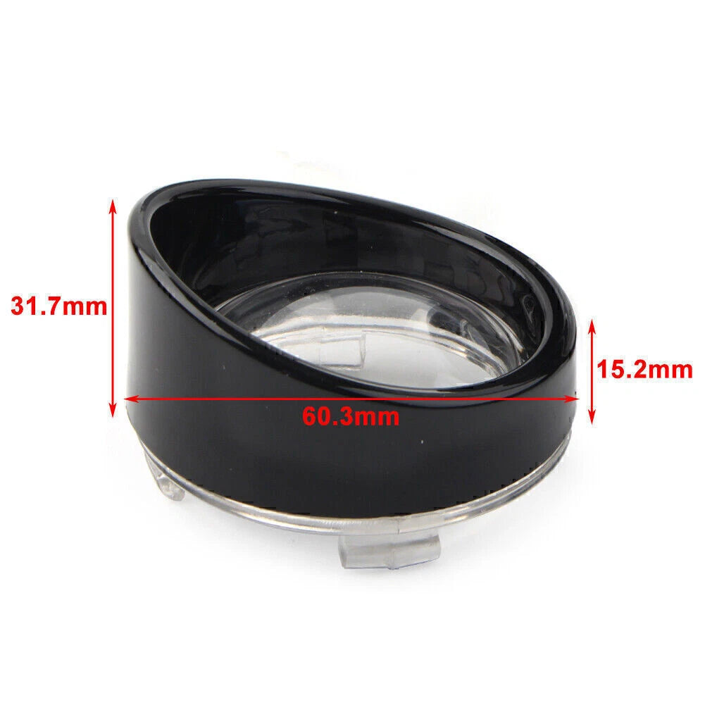 2x Turn Signal Light Lens Cover Red Bezels Visor Fit Harley Davidson Softail Red