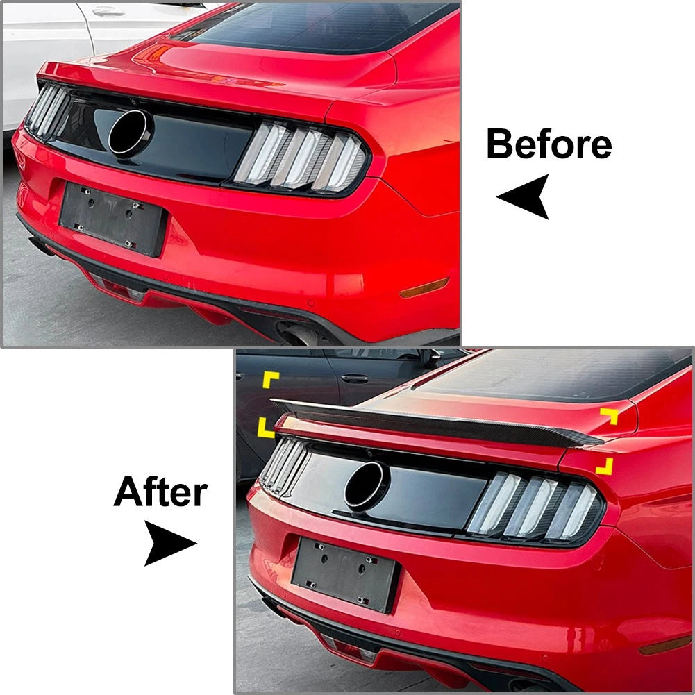 Rear Trunk Lip Spoiler Wing For Ford Mustang 2 Door Coupe 2015-2022 Black
