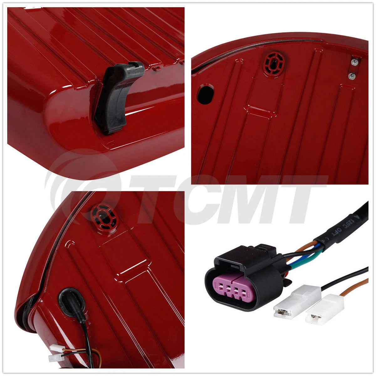 Red Hard Saddle Bag Electronic Latch For Indian Chieftain 14-18 Roadmaster 15-25