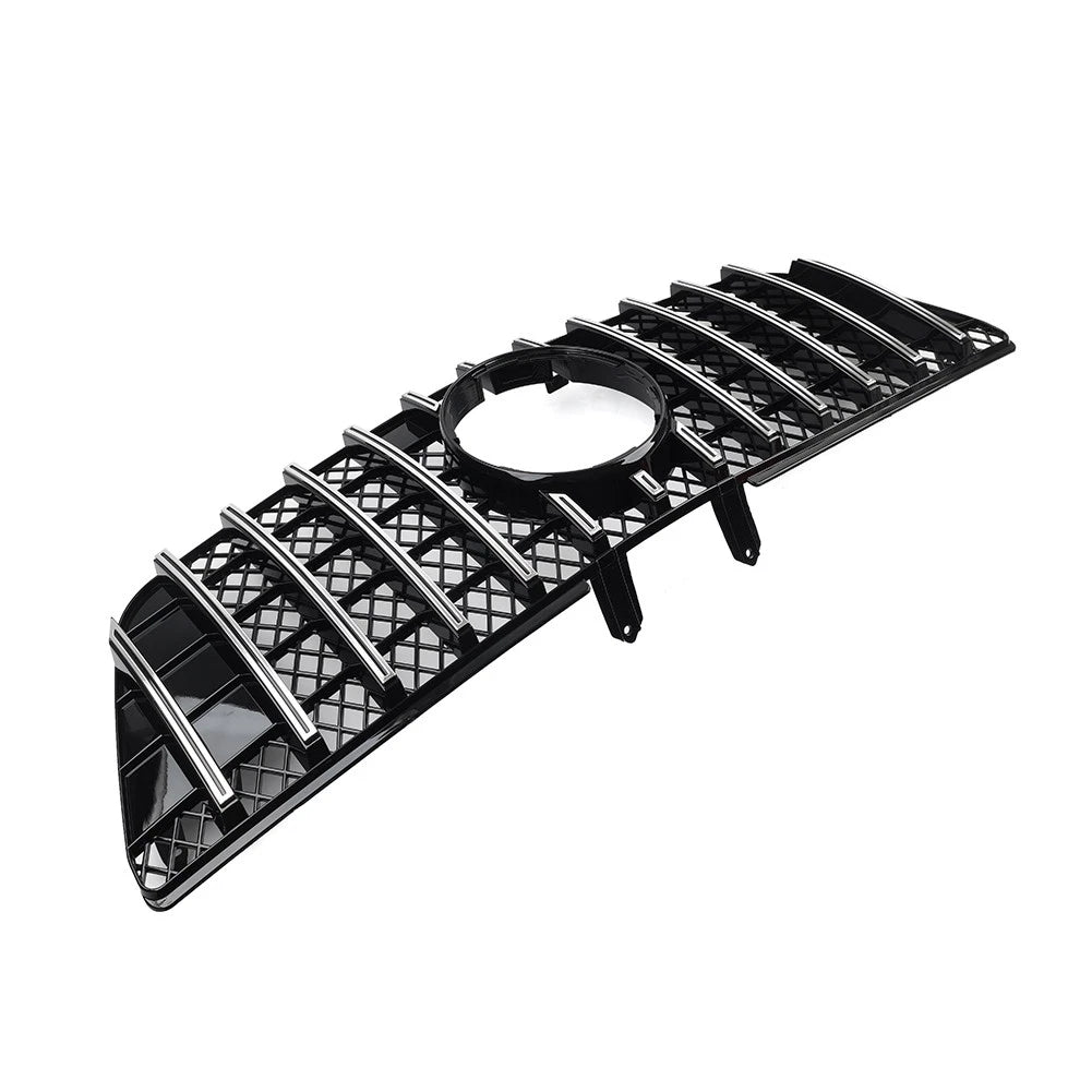 GTR Style Front Bumper Hood Diamond Grille Chrome For Benz ML Class W164 2009-12