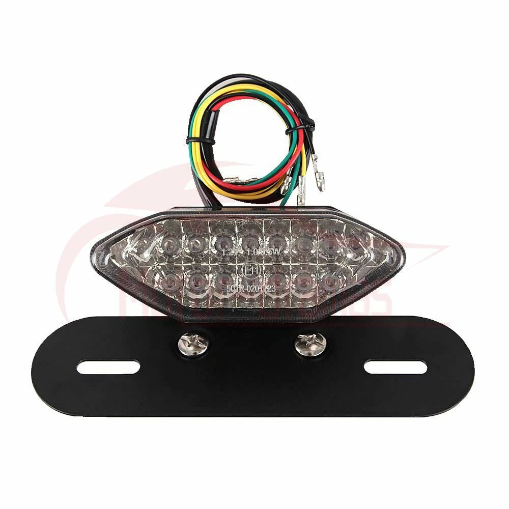 12V Smoke 20LED Motorcycle Brake Tail Turn Signal License Plate Integrated Light