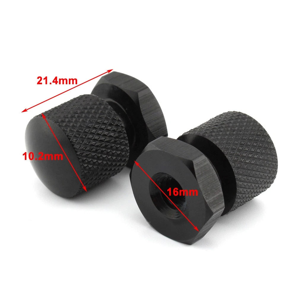 4x Seat Mounting Nuts 1/4"-20 Thread for Harley Davidson Touring Softail Silver