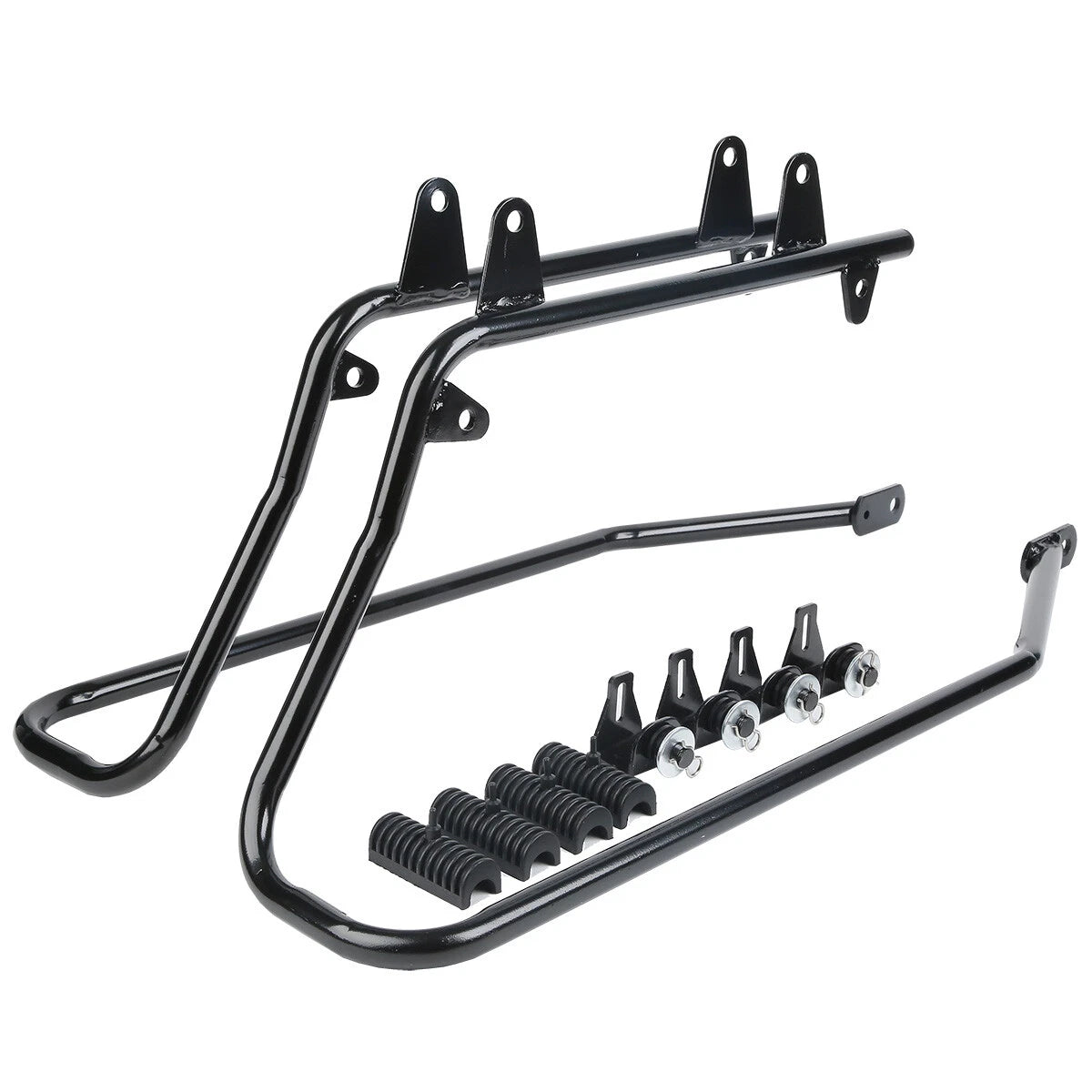 Hard SaddleBags w/Conversion Bracket Fit For Harley Softail Fatboy 1984-17 16 15