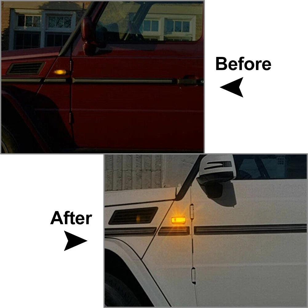 2x LED Dynamic Side Marker Turn Signal Light For Mercedes Benz G-Class W461 G500