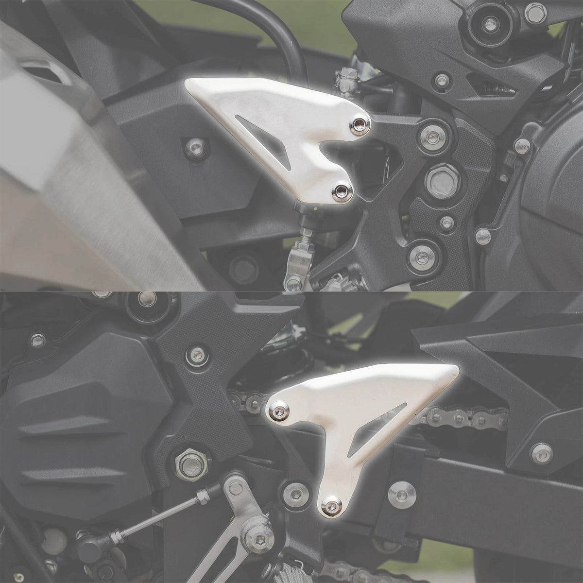 Foot Peg Heel Plate Guard For Kawasaki Ninja 400 18-24 Z400 Ninja 500 Z500 2024