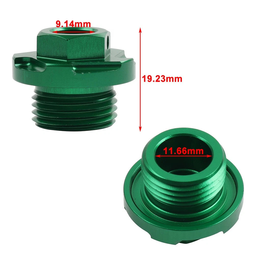 Green Engine Oil Fill Plug Screw Cap for Kawasaki KX250 KX250F KLX450R KX450F