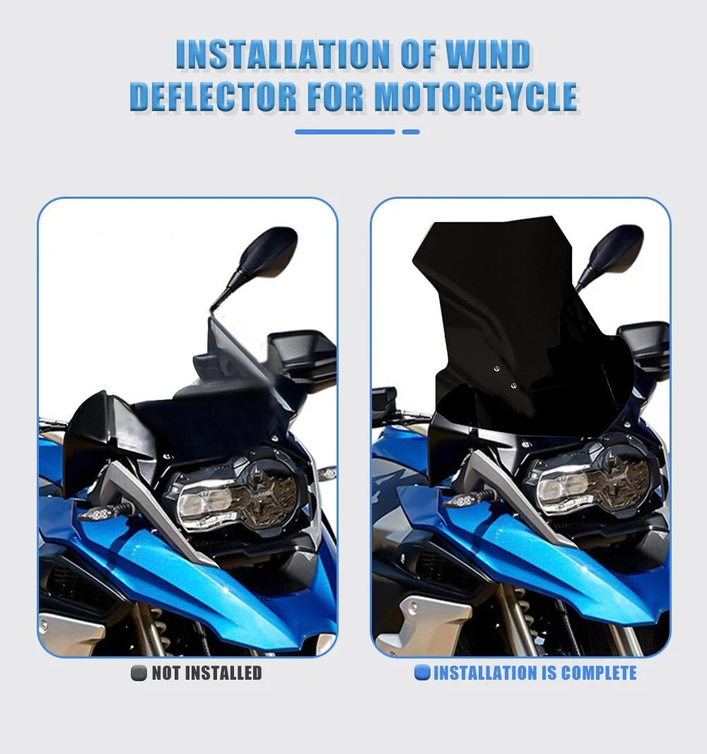 Black Windscreen Windshield Shield Screen For BMW R 1250 GS Adventure 2018-2021