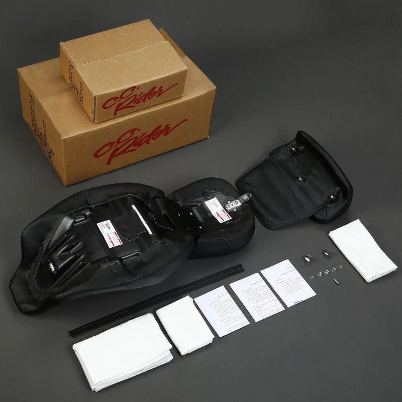 Driver & Passenger Seat Backrest Pad Fit For Harley Touring Electra Glide 14-23
