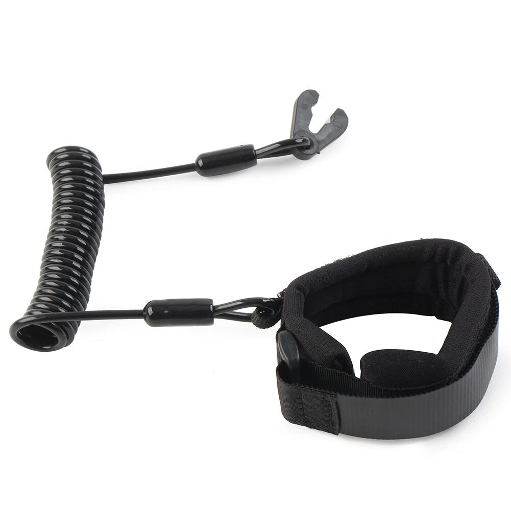 Boat Engine Emergency Stop Switch Safety Lanyard Cord For Yamaha Jet Ski Black