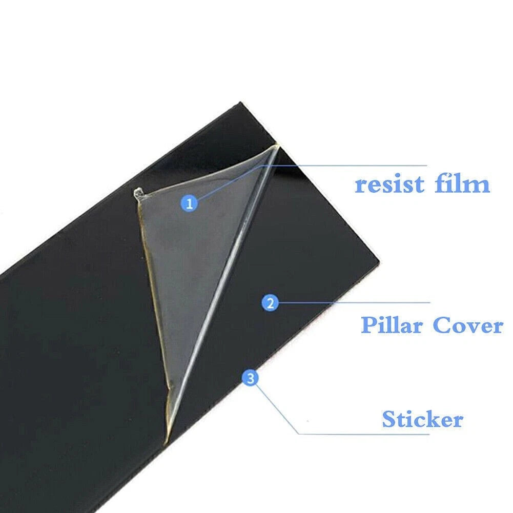 6Pcs Set Pillar Posts Door Trim Cover Kit Black Fit TOYOTA Sienna 2004-2010 09