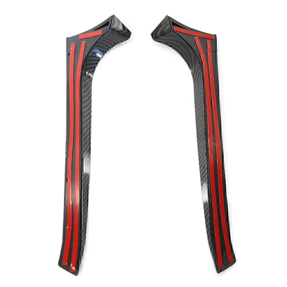 2pcs Rear Window Side Spoiler Canard Splitter Trim For VW Golf 6 Mk6 2009-13