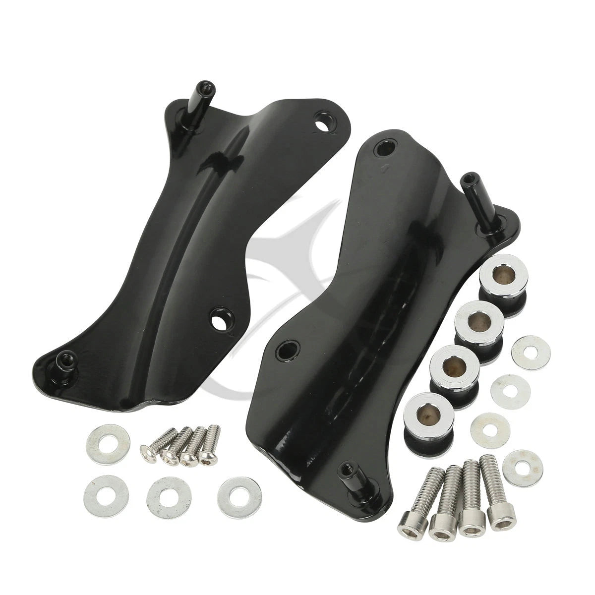 Vivid Black Chopped Trunk Rack Docking Kit Fit For Harley Road Glide King 14-26