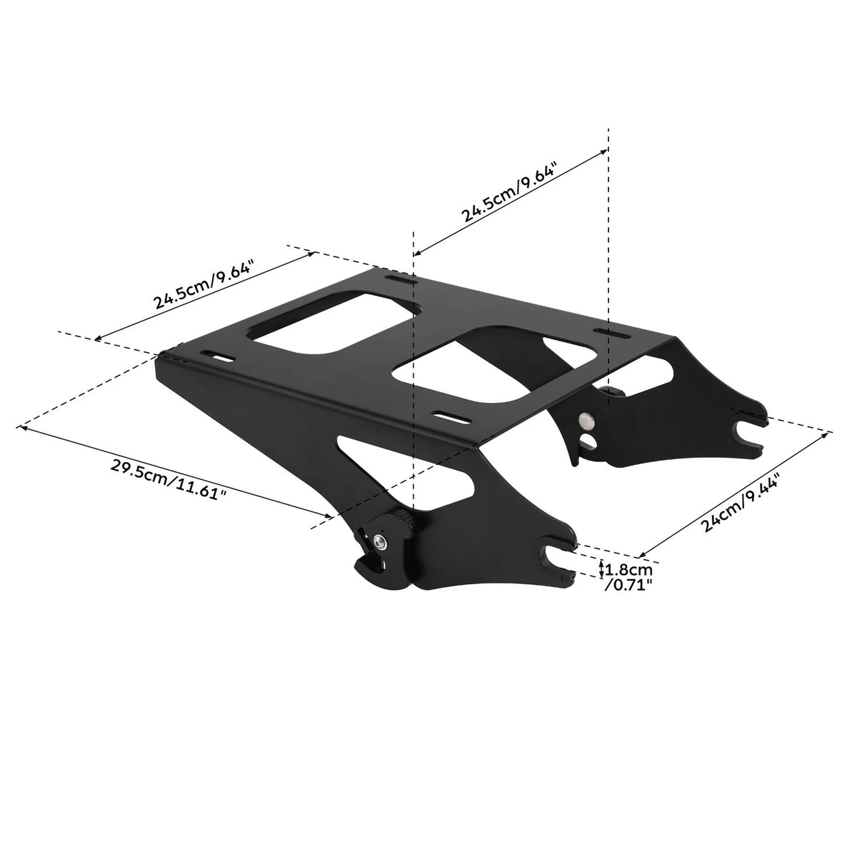 Chopped Trunk Pad Mount Rack For Harley Touring FLHX 2014-Up Velocity Red Sunglo