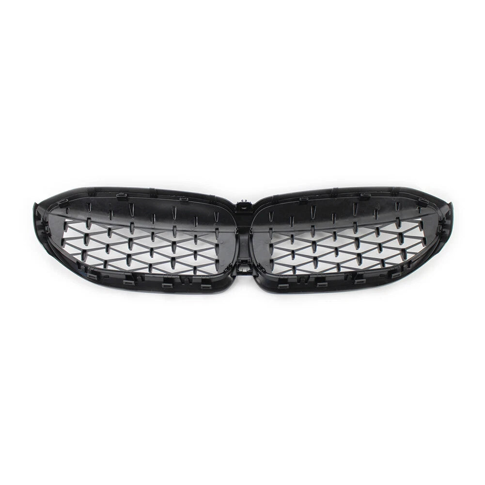 Grille Diamond Style Grill Kidney For BMW 3 Series G20 19-22 Glossy Black US