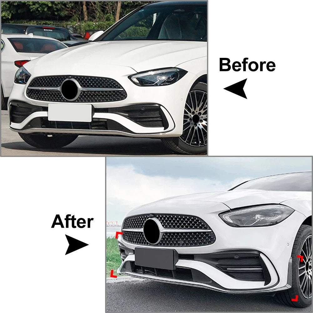 Front Bumper Lip Splitter Spoiler For Mercedes Benz C Class W206 S206 C200 22-24