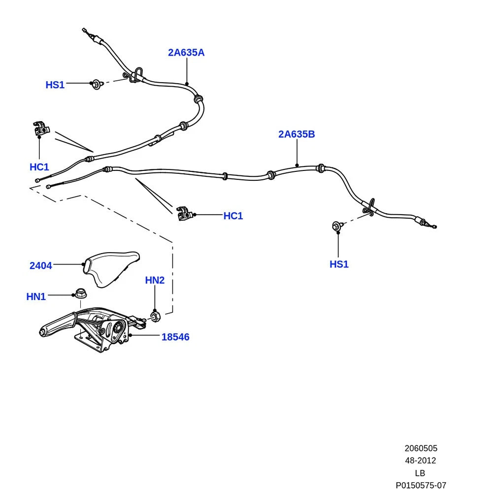 1 pc Right Side Hand Brake Cable For Land Rover Freelander 2 2006-2012 LR007496