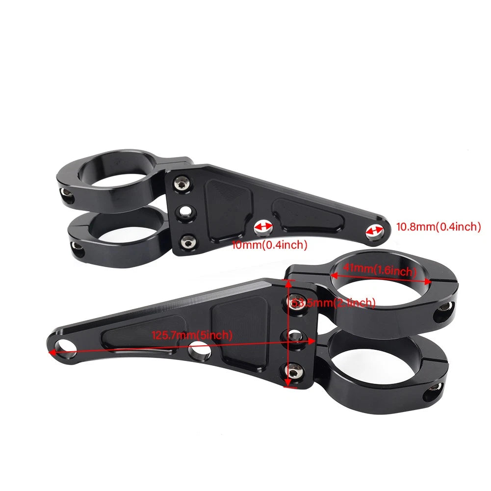 41MM Motorcycle Headlight Bracket Mount Clamp Fork Tube Holder For Harley
