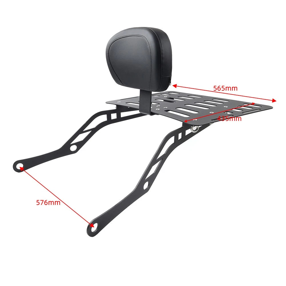 Matte Rear Sissy Bar Backrest w/Luggage Rack For Can Am Spyder F3 F3-S 2015-2025