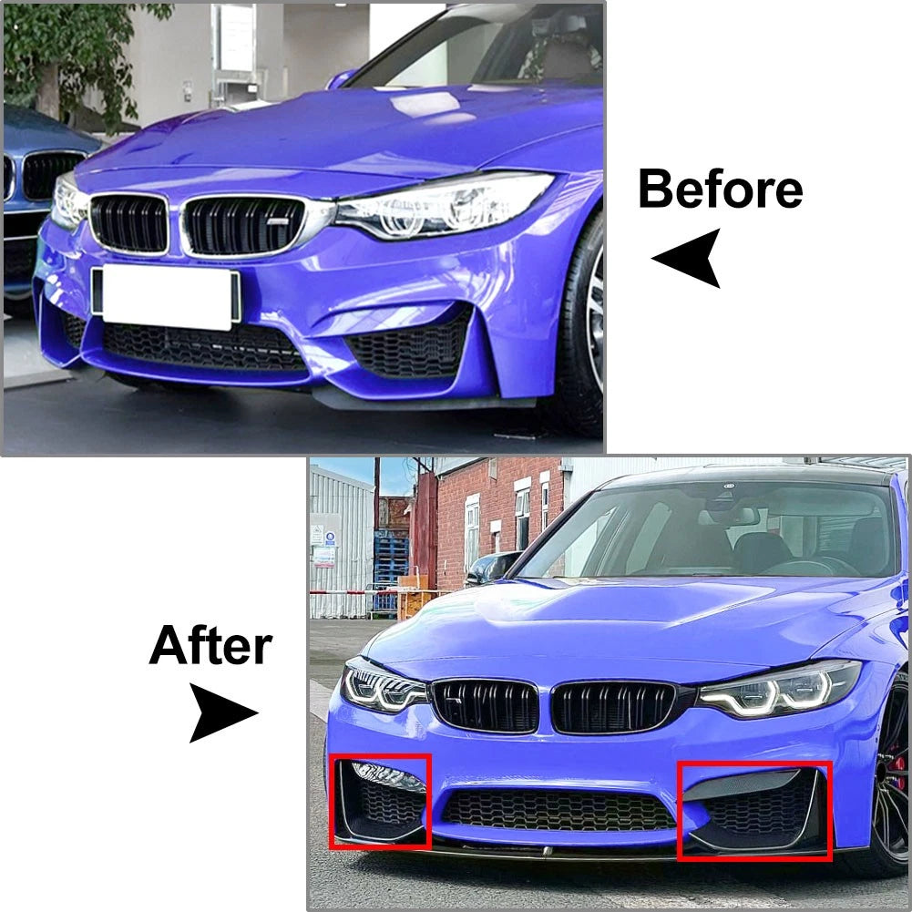 2pcs Front Side Corner Splitter Spoiler For BMW F80 F81 M3 F82 F83 M4 2014-2020