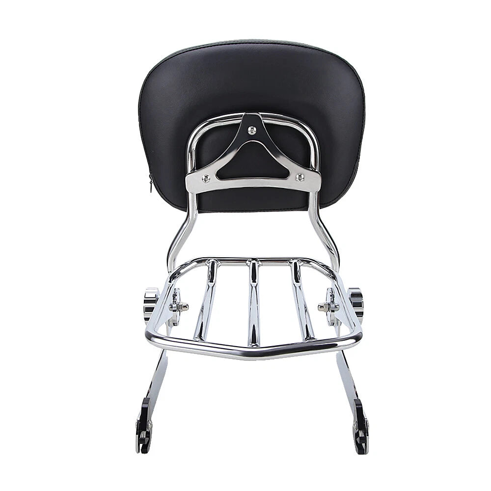 Backrest Sissy Bar Luggage Rack For Harley Dyna Street-Bob Super Glide Low Rider