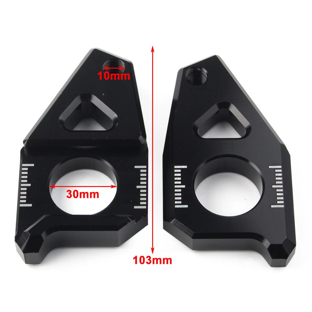 Axle Spindle Chain Adjuster Blocks For Yamaha YZF R1 FZ8 FZ1 TMAX 530 Motor Gold