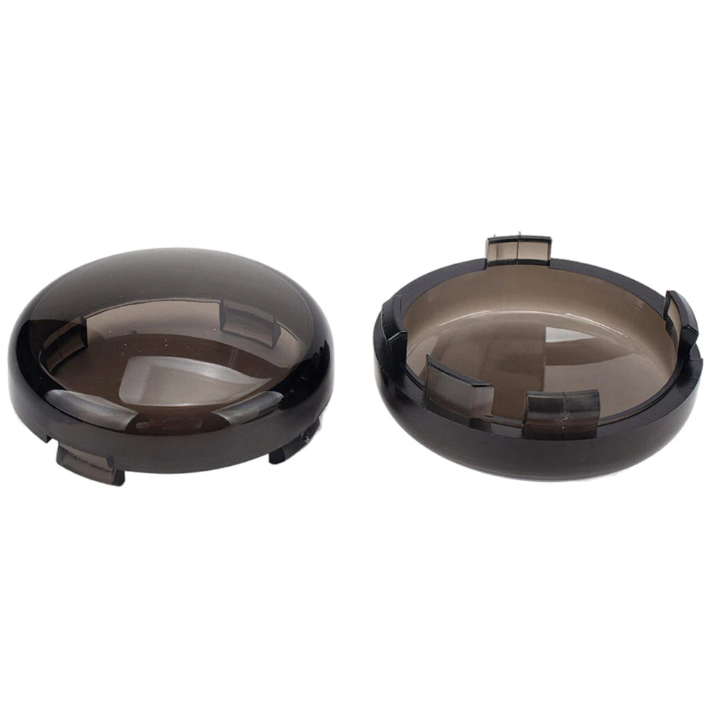 4pcs Smoked Turn Signal Lights Lens Covers For Harley Touring Electra Road Glide