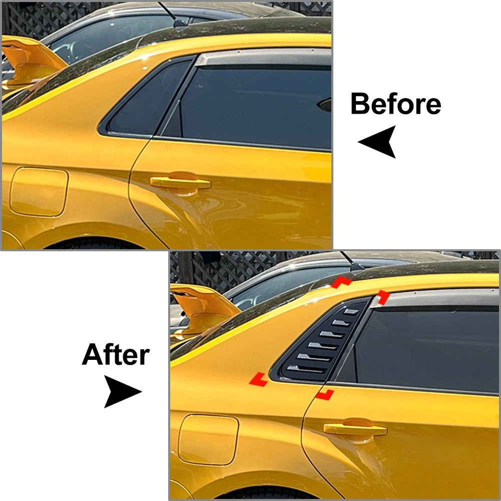 2pcs Rear Window Shutter Louvers Cover Trim For Subaru Impreza WRX STI 2011-2014