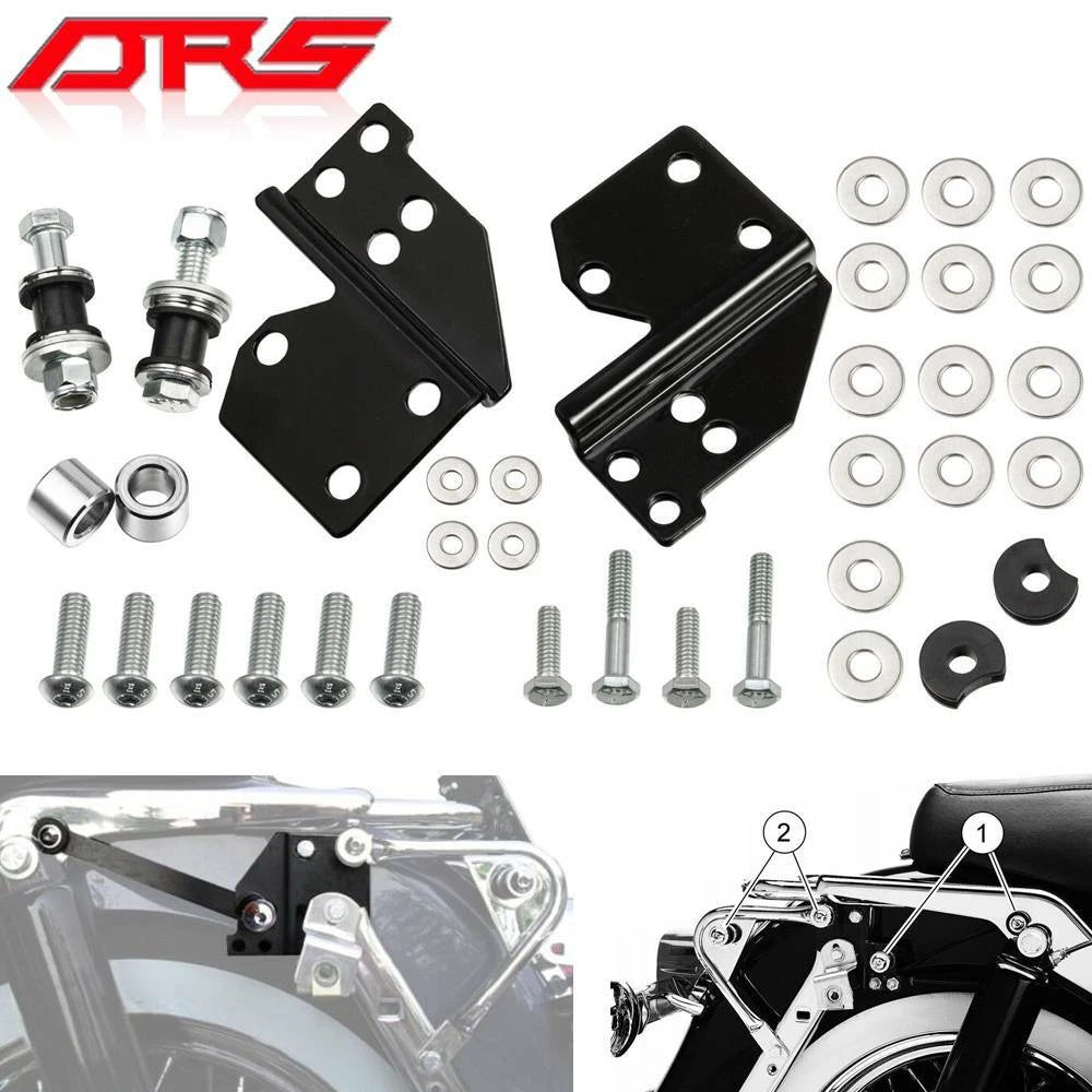 Tour Pack Pak Trunk Mount Rack Bracket + Docking Hardware Kit For Harley Touring