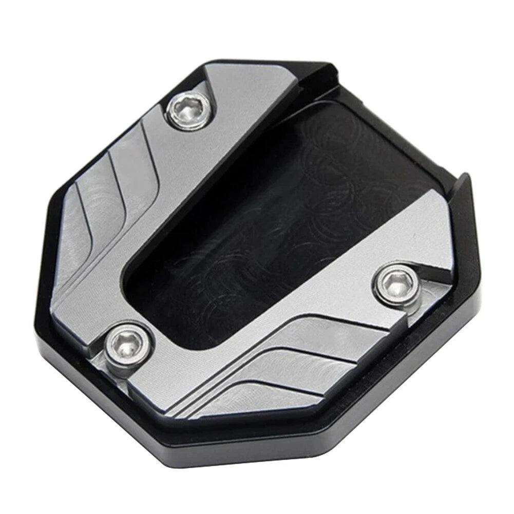Kickstand Extender Foot Side Stand Extension Pad Support Plate Motorcycle Silver