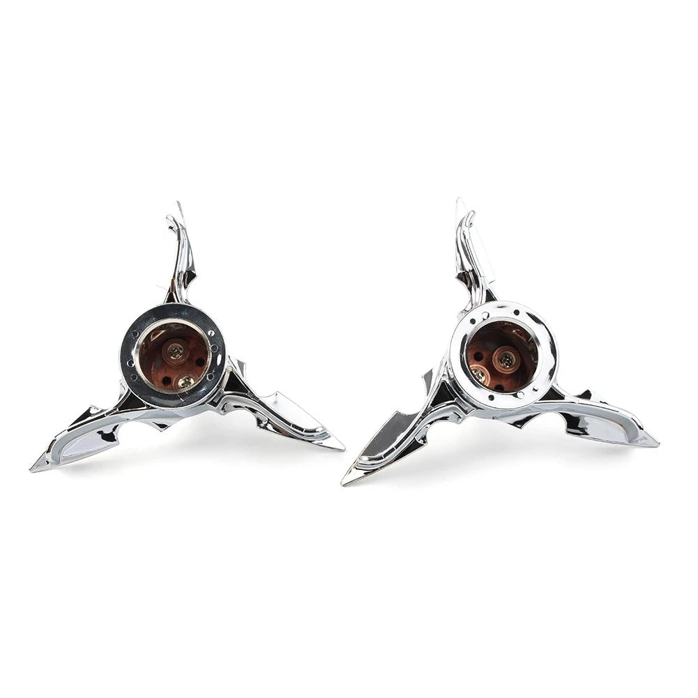 For Harley Softail Touring Chrome Spun Blade Spinning Front Axle Cap Nut Cover