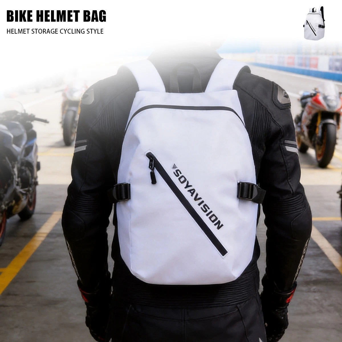 Motorcycle Helmet Bag Riding Cycling Helmet Backpack Large Capacity Storage