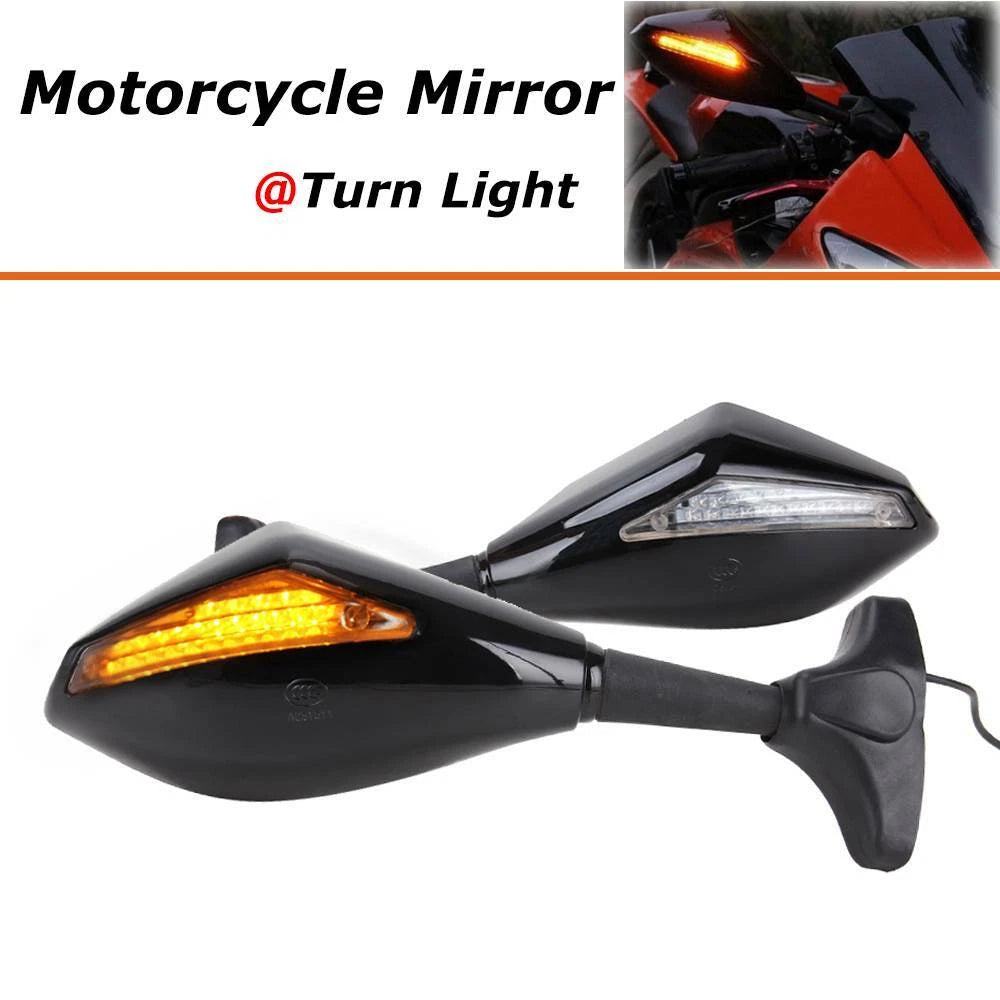 LED TURN SIGNAL MIRRORS For 2001 2002 2003 2004 2005 2006 Yamaha YZF R6 / FZ6R