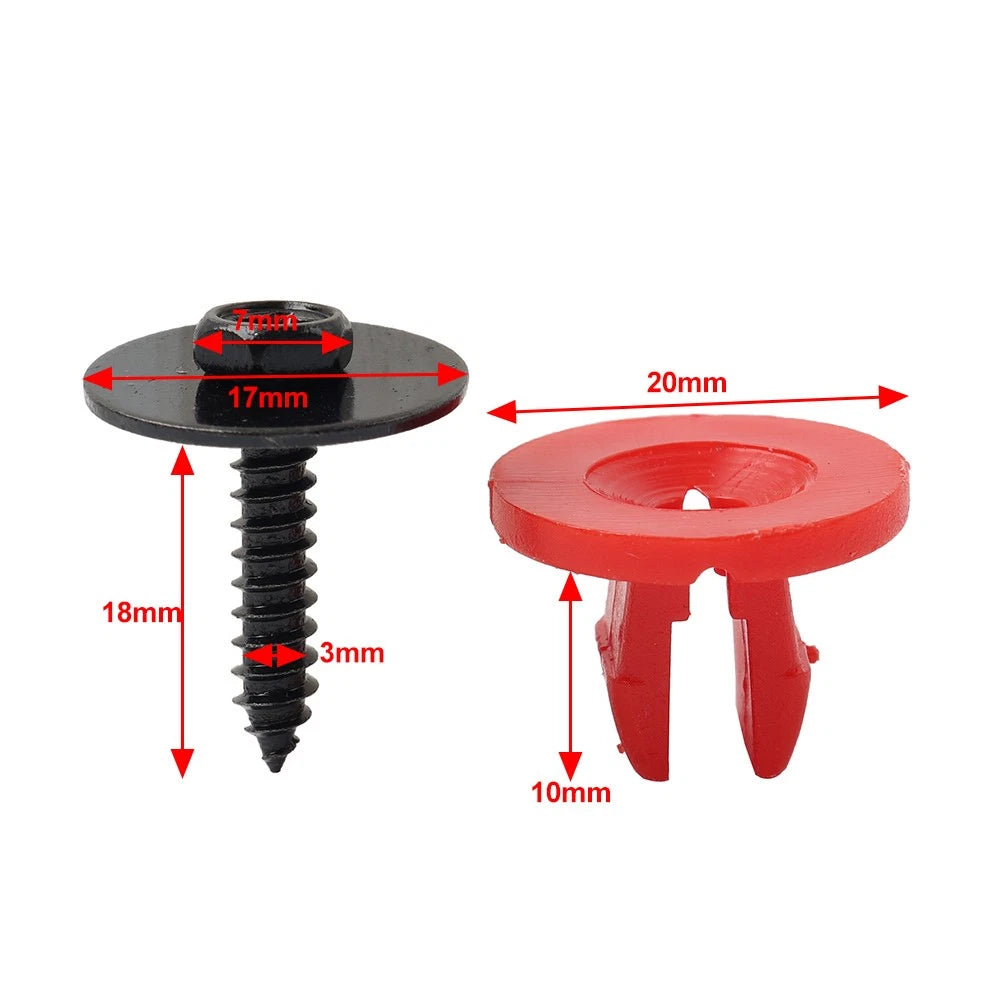 10 Set of Engine Splash Shield Screw Nut Retainer For Ford Focus For GMC Sierra