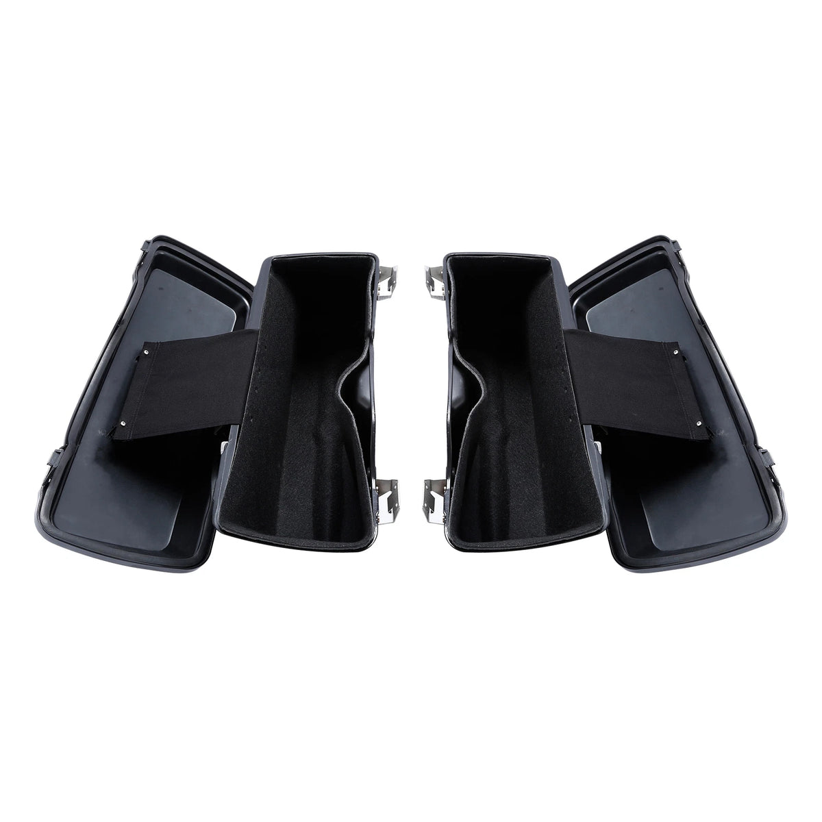 Black Hard Saddlebags & Conversion Bracket Fit For Harley Softail 1984-2017 2016
